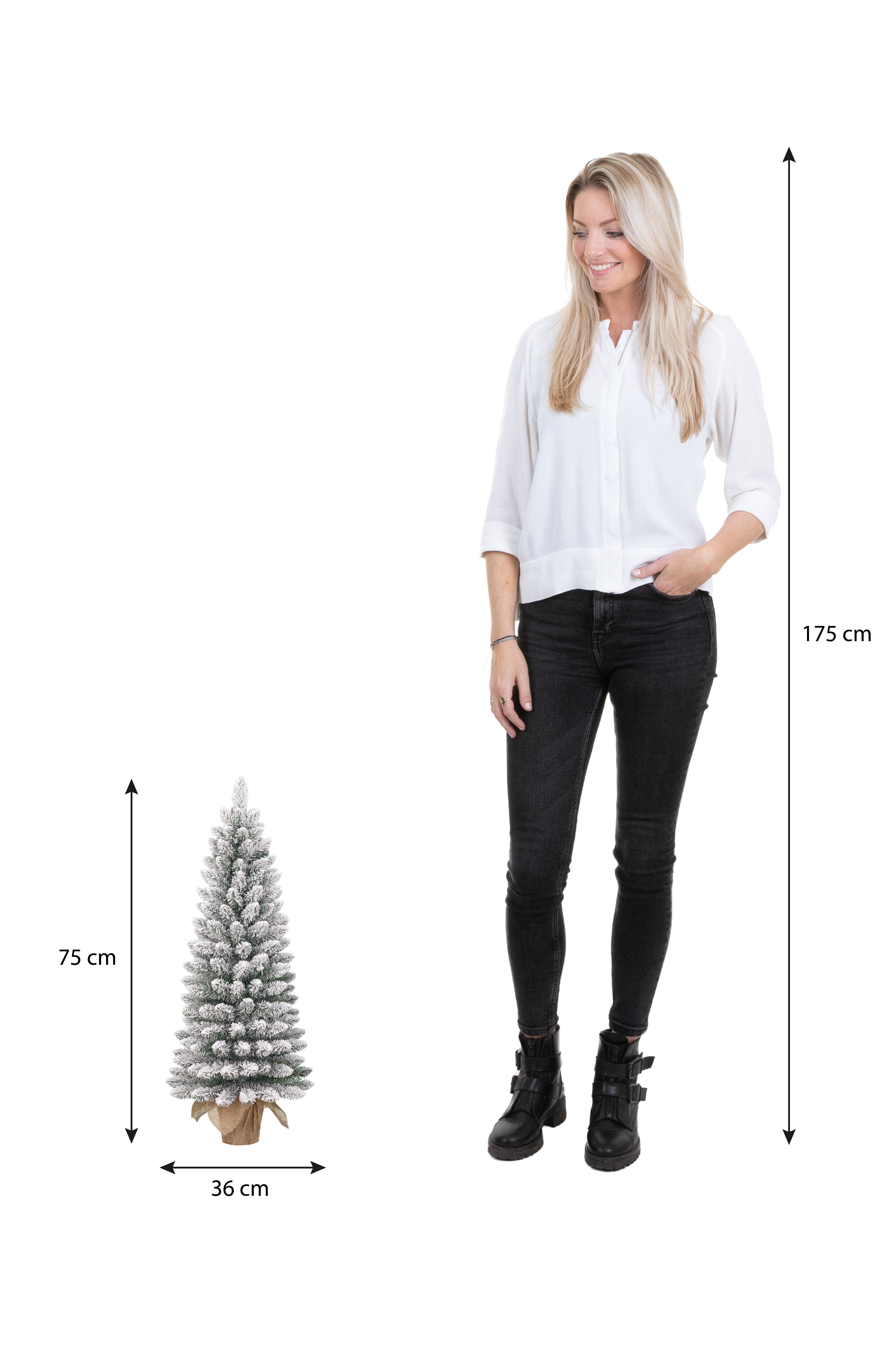 Black Box Trees Gerlos Schmaler Knstlicher Weihnachtsbaum in Jute - H75 x  36 c 8720967812332 | eBay.de